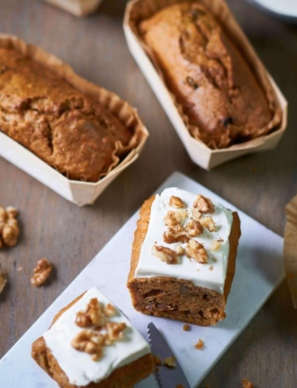 Mini carrot cake aux noix, épices et Fleur de sel Le Guérandais